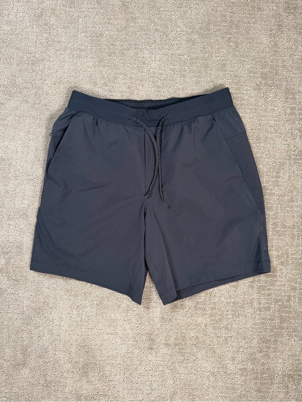 Lululemon Mens Zeroed In Linerless Short 7” Black Medium Gym Stretch Athletic